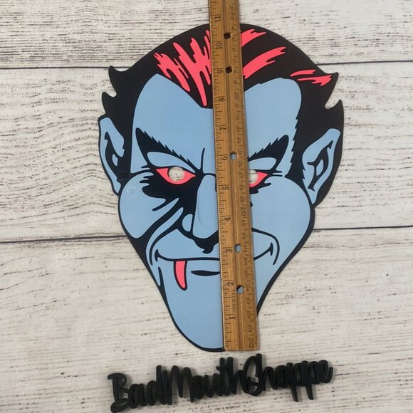 *Vintage Dracula Vampire Halloween Mask 1960's-70's Paper Flat - Picture 5 of 5